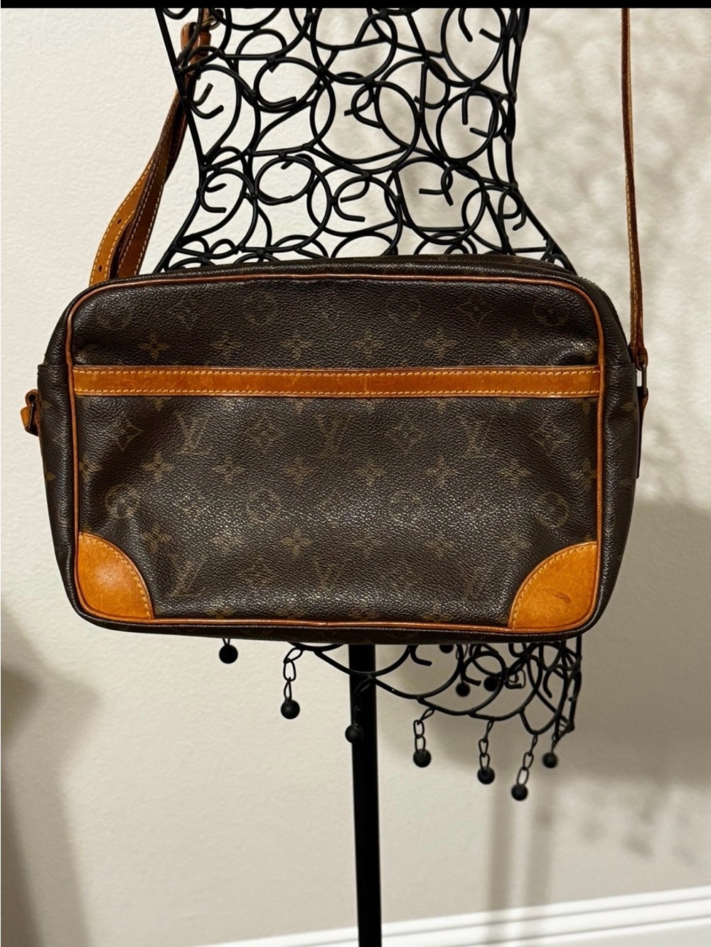 Louis Vuitton Brown Monogram Trocadero Crossbody with Tan Leather Trim